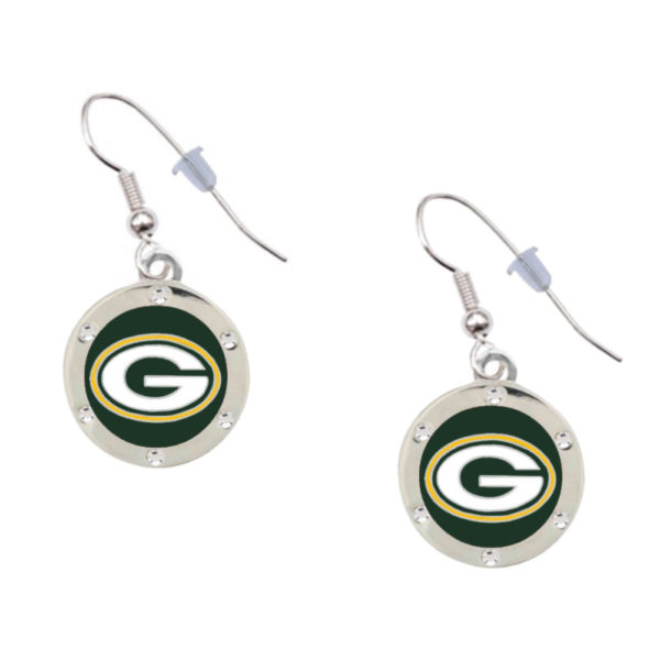 green-bay-packers-circle-earrings