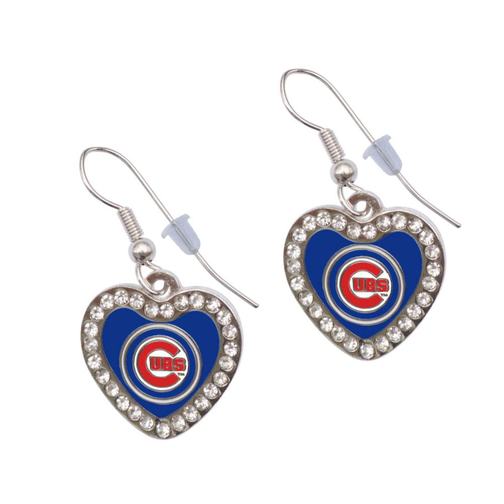 Final Touch Gifts Chicago Cubs Round Logo Earrings Clip-On