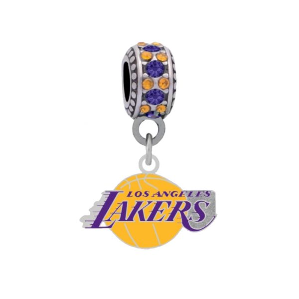 Final Touch Gifts Los Angeles Clippers Logo Charm Fits European Style Large Hole Bead Bracelets 