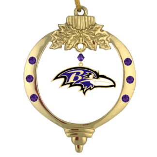 baltimore ravens med gold logo with crystal